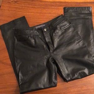 Vintage Black Leather Pants #fivedollaholla